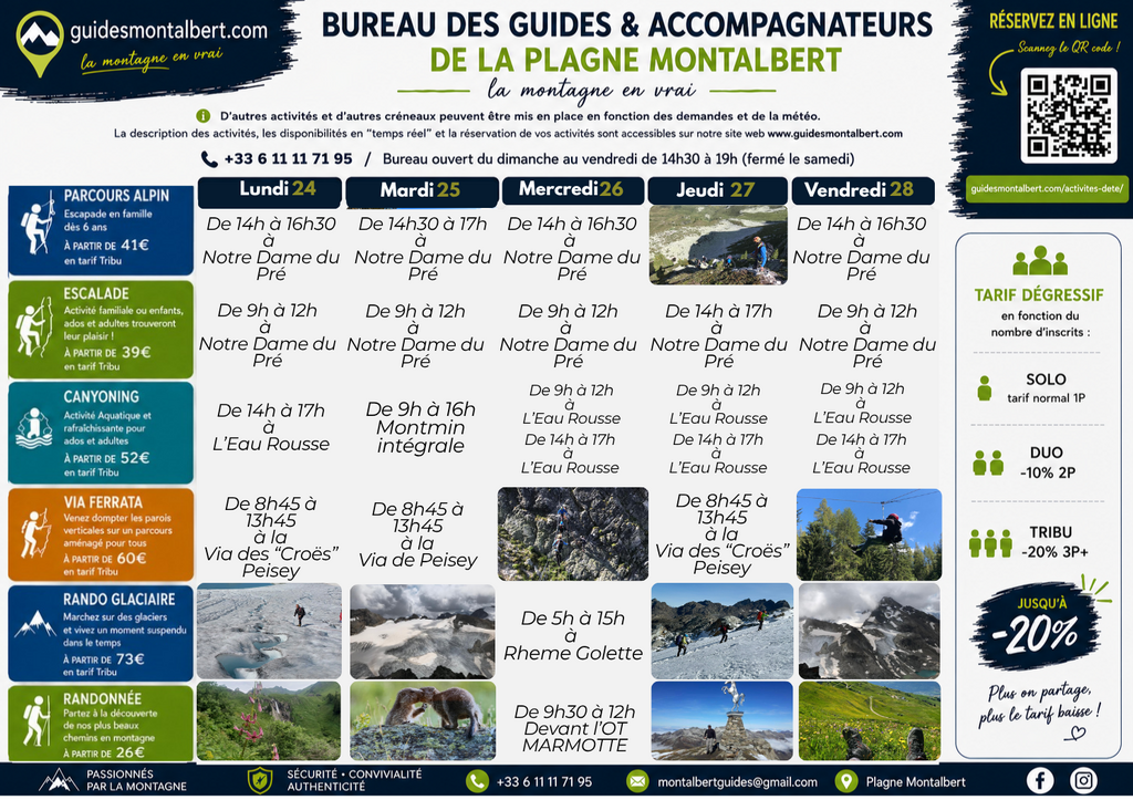 programme de la semaine